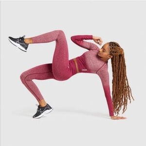 Gymshark Women’s Adapt Ombre Burgundy Leggings